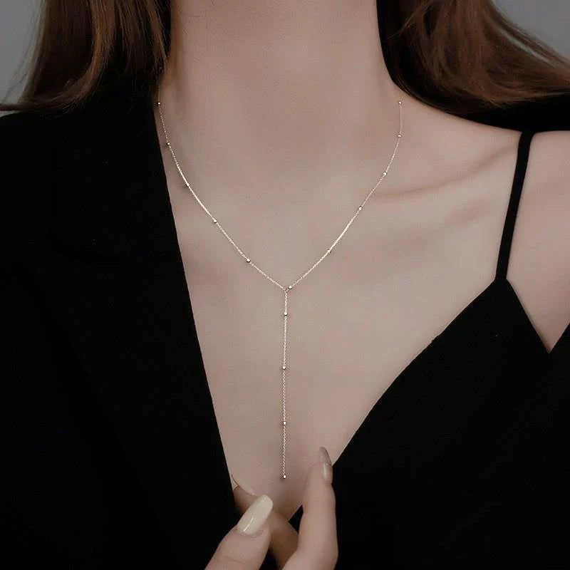 LATS New Luxury Colourful Long Tassel Necklace for Women Shiny Rhinestone Crystal Zircon Choker Bohemian Statement Jewelry Gifts