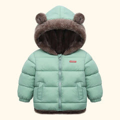 Cashmere Children Coat Winter Thicken Warm Down Jacket Boys Girls Zipper Hooded Kids Jacket Coats Outwear Children Clothing