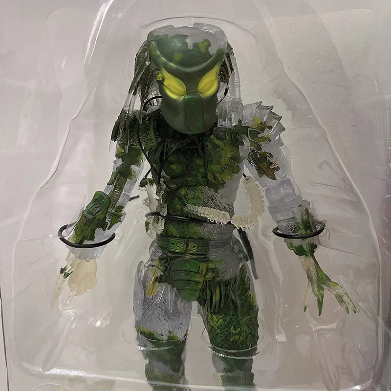 Aliens vs Predator Jungle Demon Predator Hunter Unmasked Masked Action Figure 30th Anniversary Model Toys Desktop Decoration