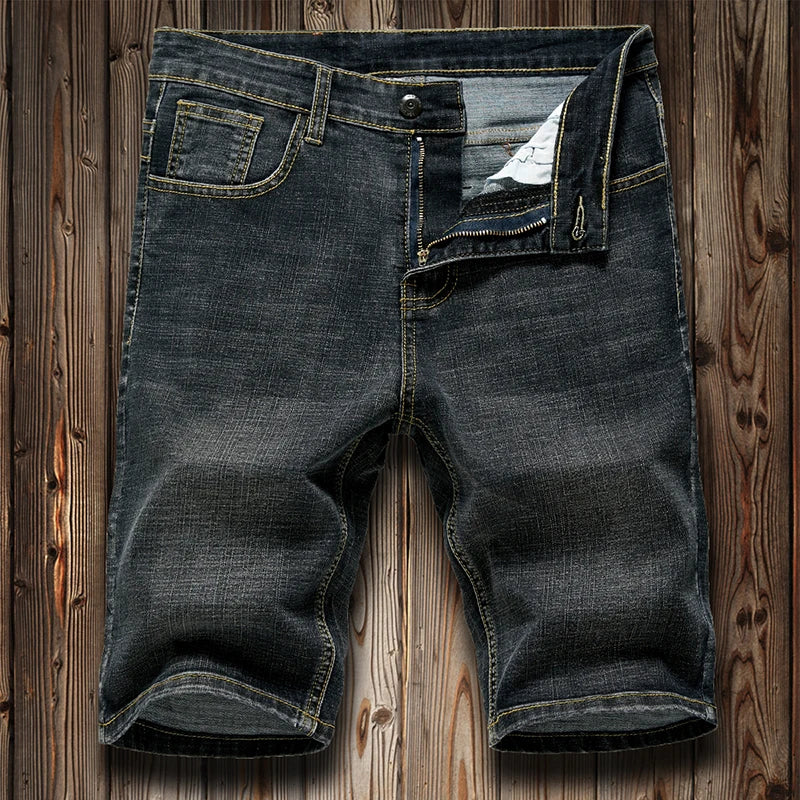 4 Model Classic Style Men's Slim Denim shorts Summer New Business Fashion Thin Stretch Short Casual Pants Male