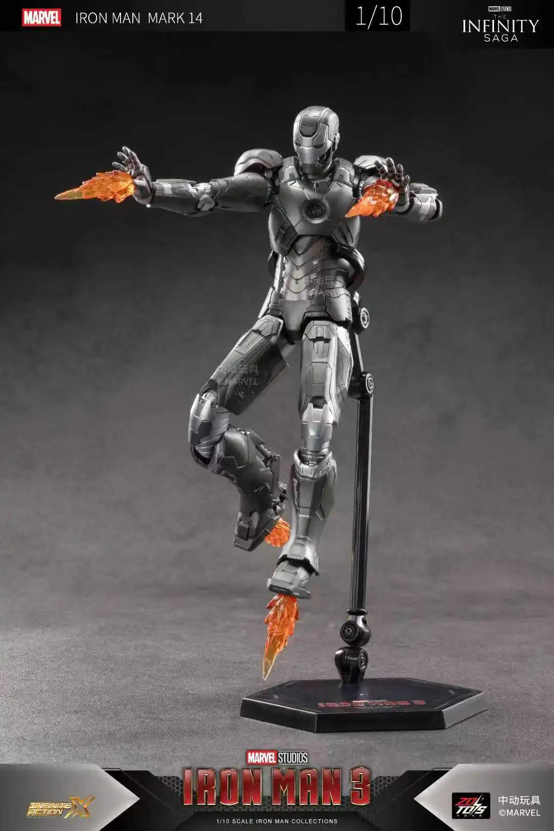Original ZD Toys Iron Man Tony Stark MK9 MK14 MK12 MK27 MK15 MK35 MK22 MK40 Hammerhead Action Figure Anime Collect Model Gifts