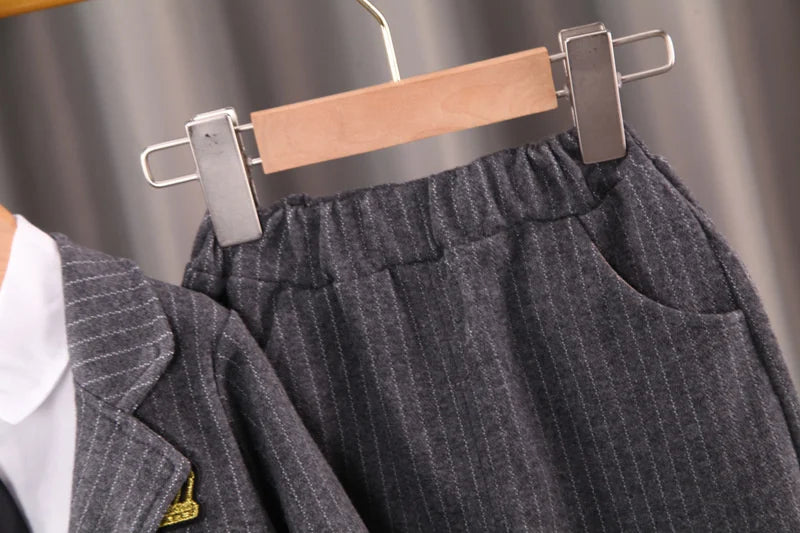 New Spring Autumn Baby Boys Clothes Children Coat Shirt Pants 3Pcs/Sets Toddler Gentleman Suit Infant Outfits Kids Tracksuits