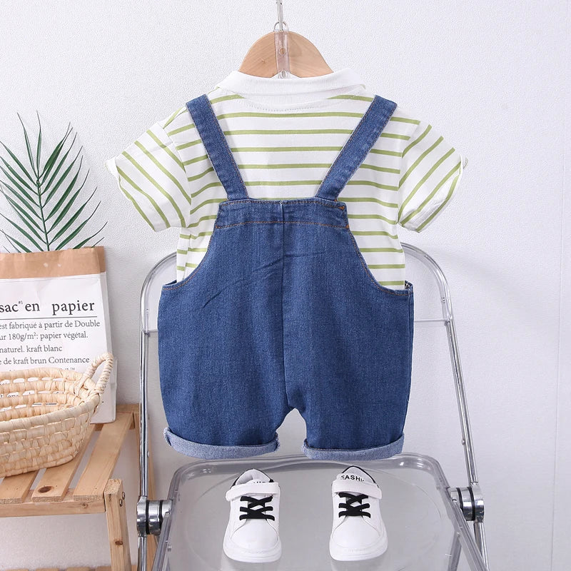Summer Baby Clothes Suit Children Boys Casual Striped T-Shirt Shorts 2Pcs/Sets Toddler Costume Kids Outfits Infant Tracksuits