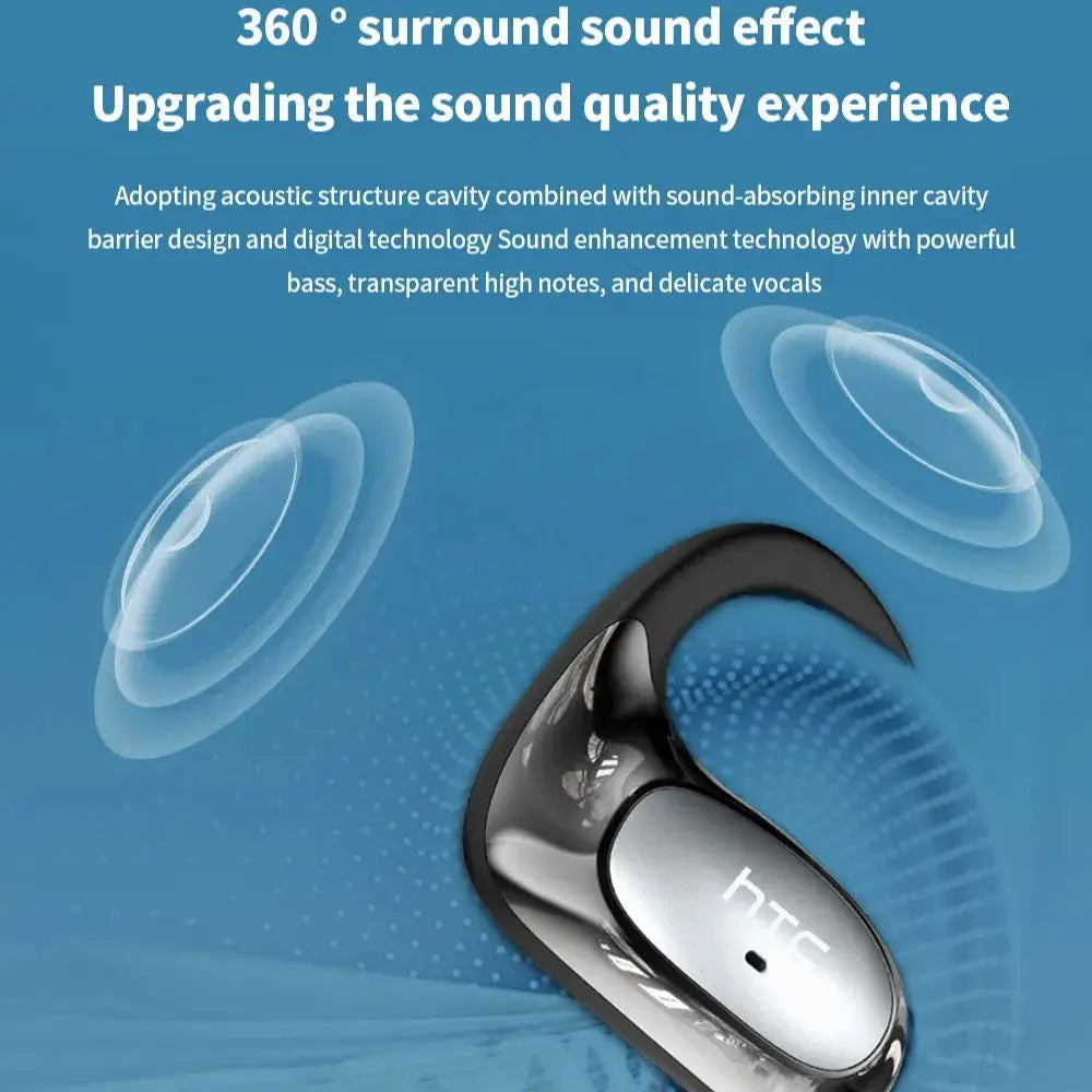 Htc Ne35 Bluetooth V6.0 Over-The-Ear Bluetooth Headset Ows Sports Headset Comfortable Ultra-Light Wireless Headset Mic