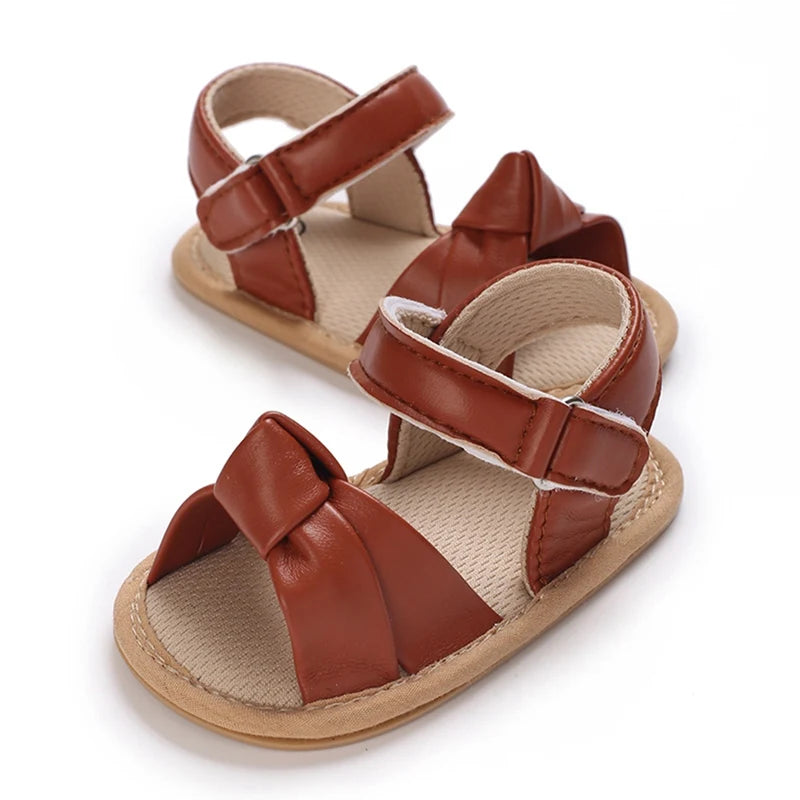 Infant Baby Girls Open Toe Sandals Rubber Soft Soft Non-slip Walking Shoes