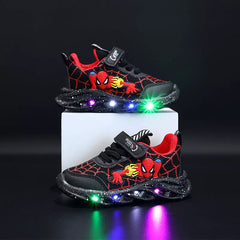 Casual Sneakers Red Black For Spring Boys Cartoon Mesh Outdoor Shoes Children