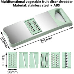 Kitchen 6 In 1 Stainless Steel Multifunctional Safe Manual Vegetable Slicer Cutter Potato