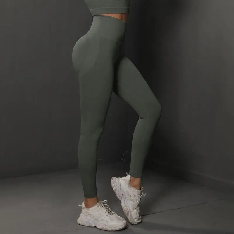 Women Seamless Yoga Pants Fitness Sports Running Sportswear Stretchy Lifting Tights