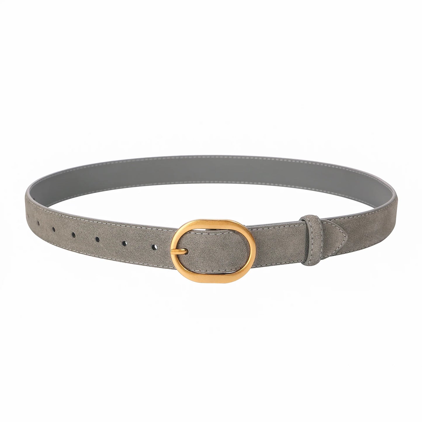 Fashion Suede Cowhide Women‘s Belts Genuine Leather 2.8cm Wide Belt Metal Buckle Women Belt Matched Dress Jeans Skinny Girdle