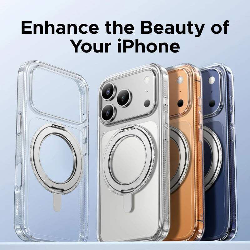 iPhone 17 Pro Max 360° Magnetic Stand Case Cover for iPhone 17pro for Magsafe Rotatable Magnet Kickstand Case
