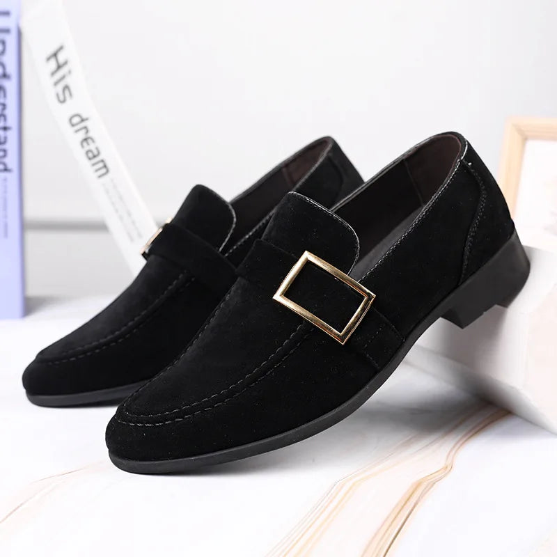 Mens Dress Shoes Designer Formal Loafers Men's Leather Shoes Suede Men Wedding Man Designer Work Social Business Loafers