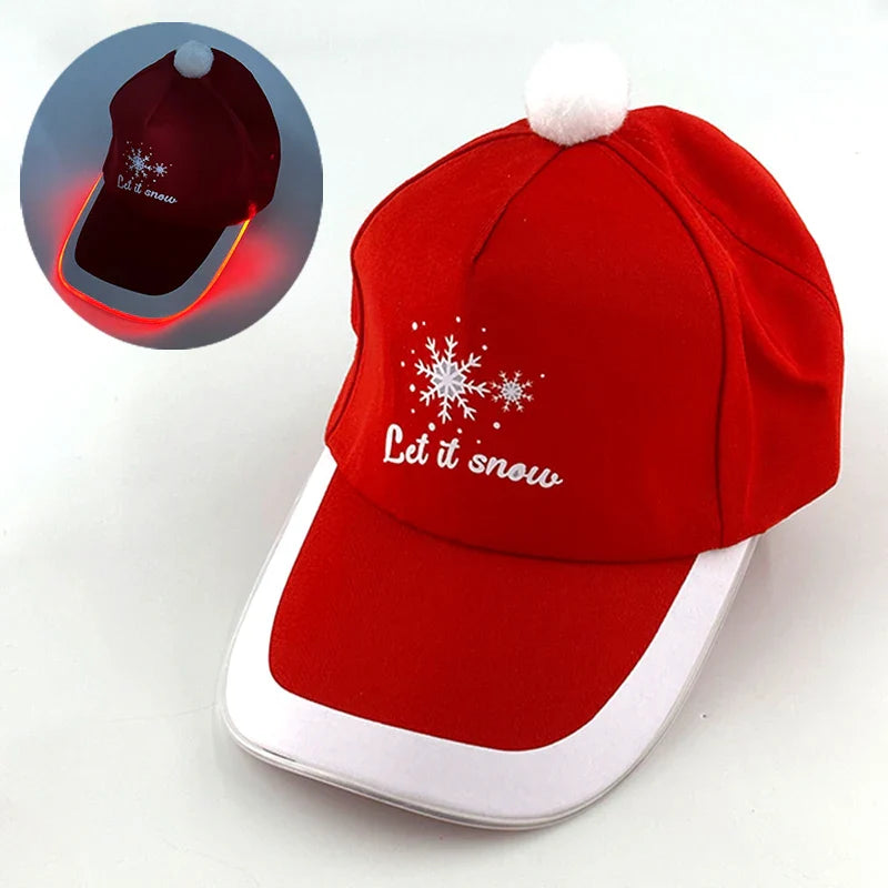 Hot LED Light Up Baseball Cap Neon Colorful Glowing Adjustable Sun Hats For Women Men Night Running Caps Travel Supplies