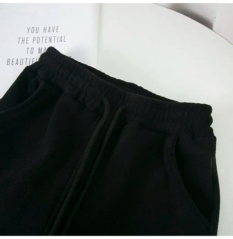 Harem Pants Women Unisex Loose Wide Leg Sweatpants High Waist Drawstring