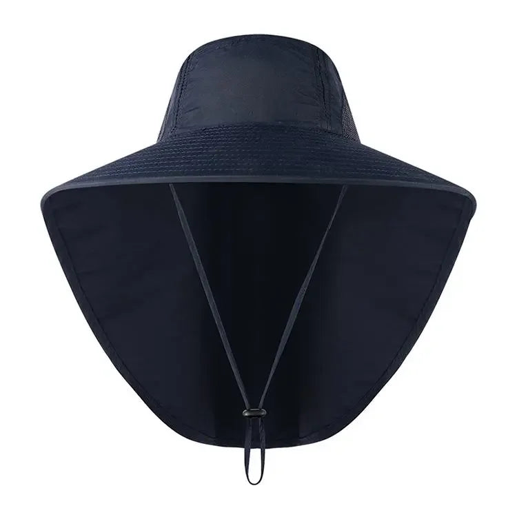 Wide Brim Sun Hat with Neck Flap for men women Adjustable Outdoor