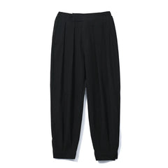 Mens Fashion Harem Pants Ankle Length Elastic Waist Tapered Pleated