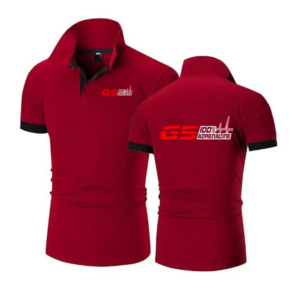GS 100% Adrenaline Motorrad Biker Fan Short Sleeve POLO Shirt Tee Shirts GS1200 F1 M3 M4 M5 M6 X5 X6 Polo TShirt S-5XL