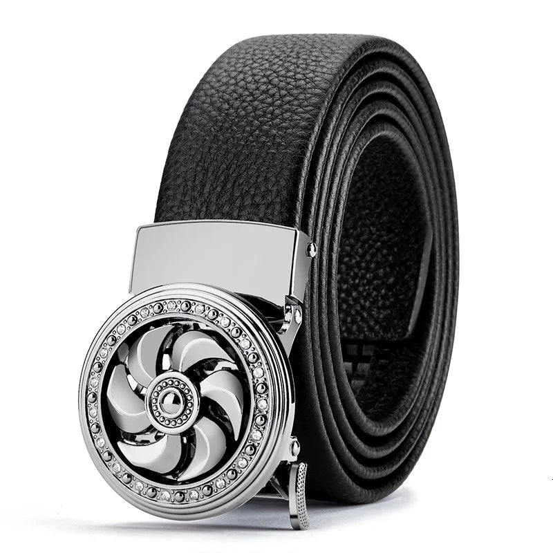 Men's Belt Leather Men Belts Waistband Automatic Belt for Man Mens Male Genuine Waist belts Business belts