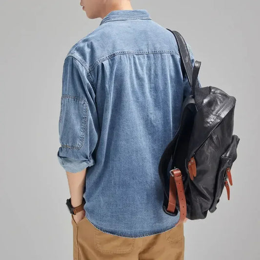 Denim Jackets Man Autumn Shirt Jeans Coat for Men
