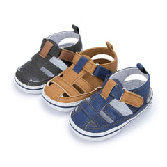 Girl Shoes Sandals Summer Canvas Anti-Slip Rubber Sole Non-slip Toddler