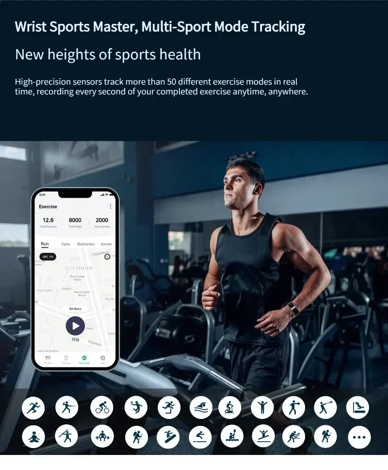 2208A Smart Bracelet Heart Rate Blood Pressure Monitor Pedometer Men Women Sport Fitness Tracker Electronic Bracelet