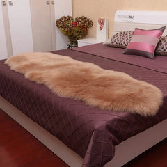 Plush Soft Sheepskin Bedroom Carpet Imitation Wool Pad Long Hair Bedside Mat Sofa