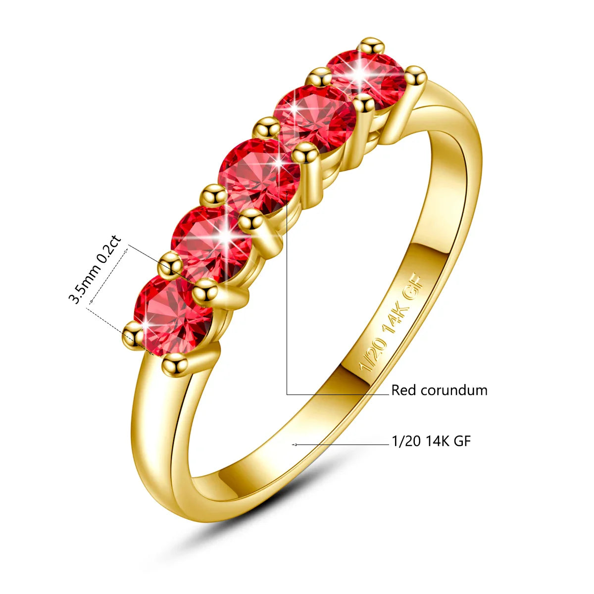 Szjinao 14K Gold Filled Rings For Woman 1.0CT 3.5mm Moissanite Diamond Wedding Jewelry No Tarnish Engagement Lady Gift Wholesale