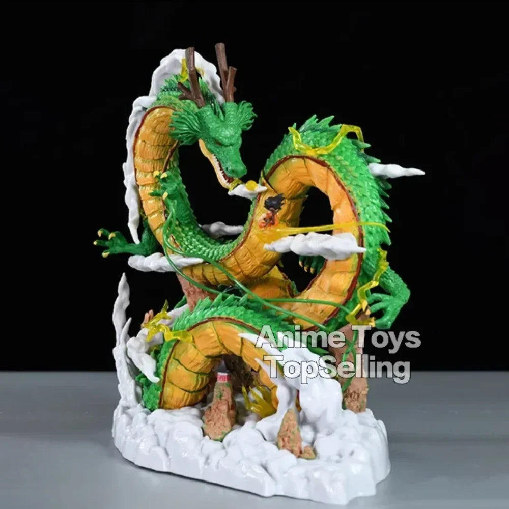 23cm/9.05in Anime Dragon Ball Z Figure Shenron Goku And Shenron Action Figure Model Pvc Statue Doll Collection Toy Gifts