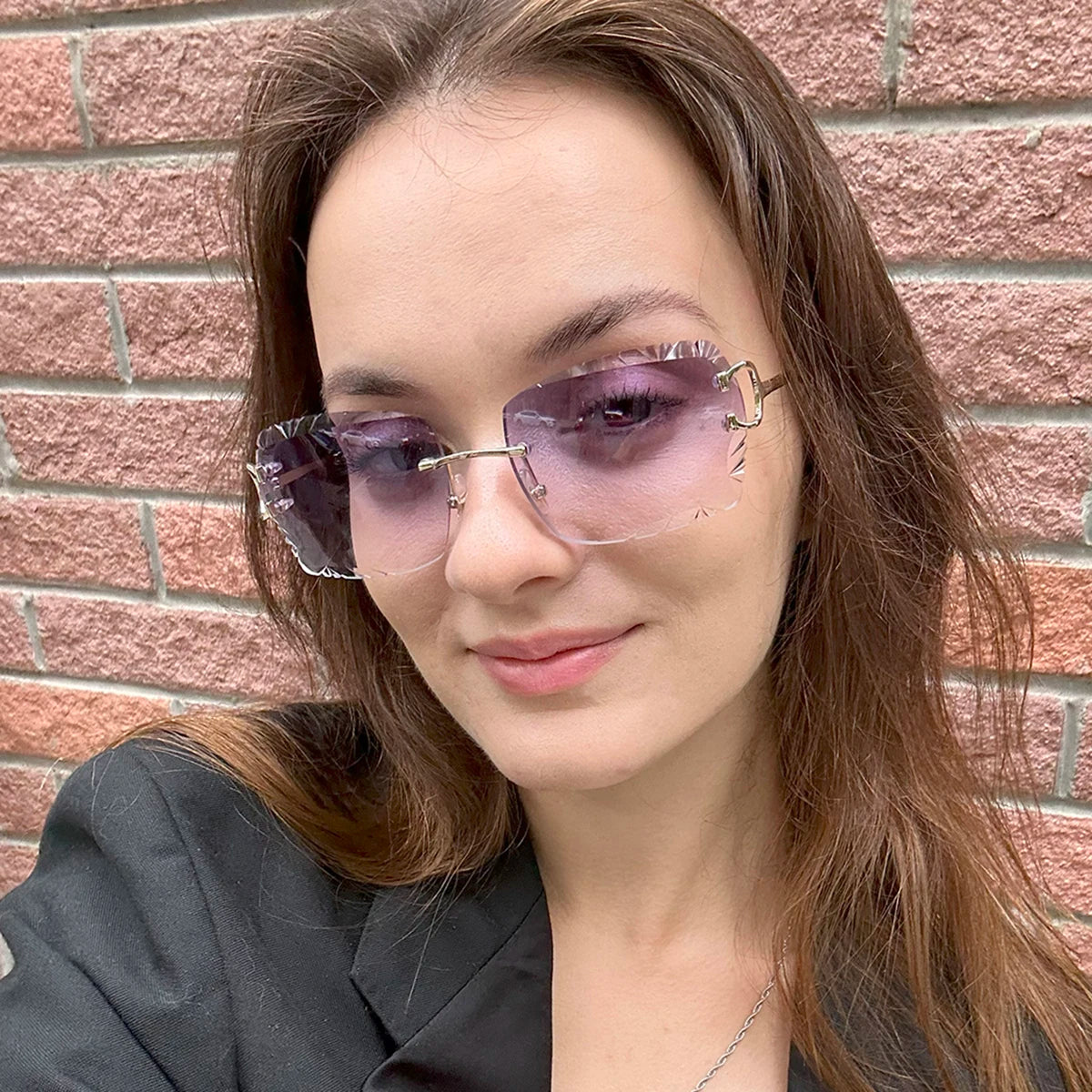 Sunglasses fashion square metal legs glasses for men women