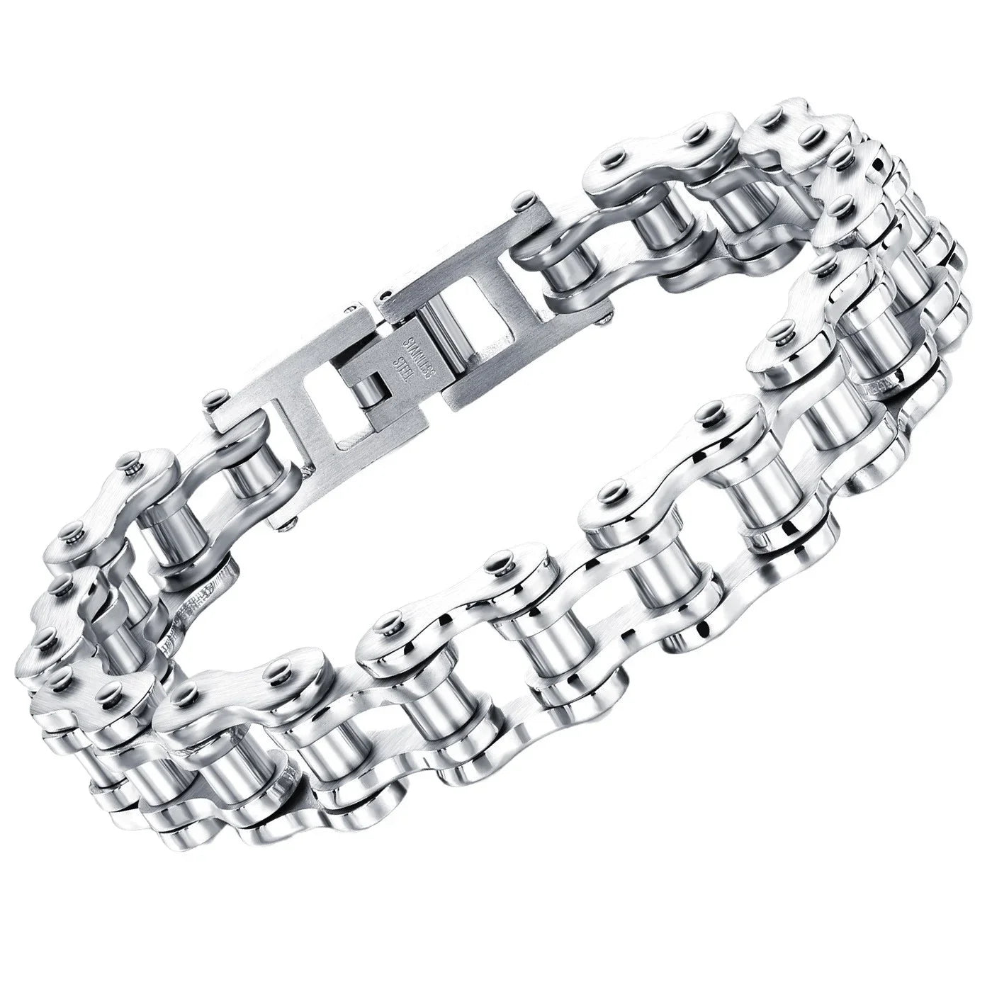 Street fashion, trendy motorcycle chain bracelet, hip-hop style, versatile for men, bicycle-themed bracelet.