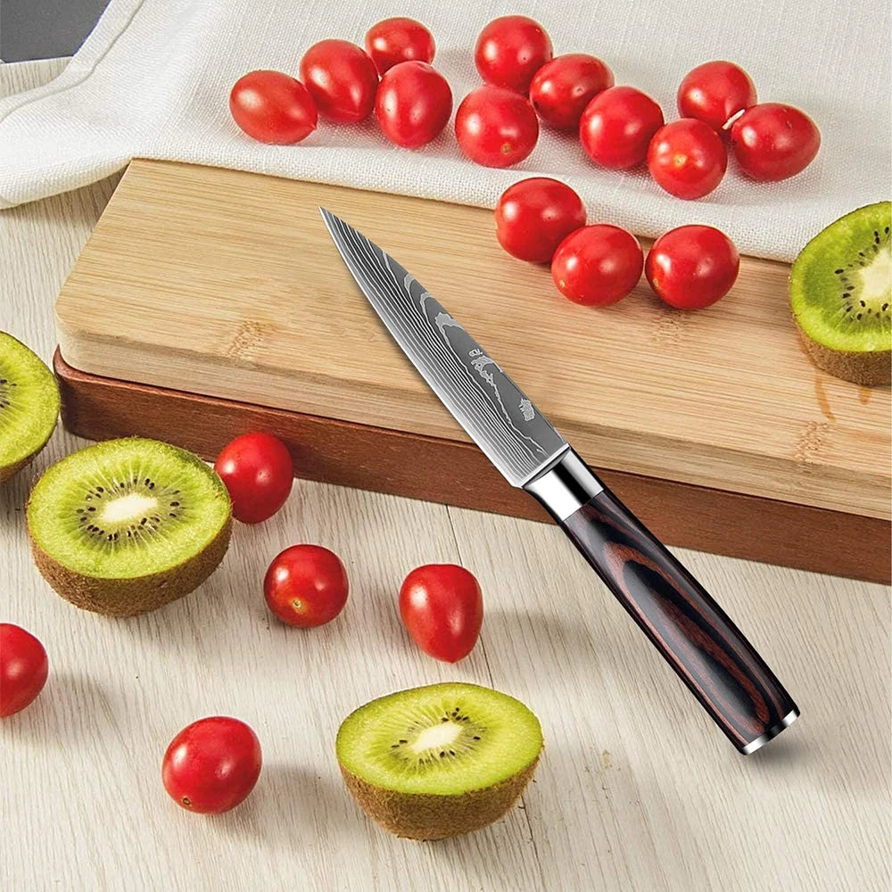 Pro Kitchen Chef Knife Super Sharp Stainless Steel Cleaver Laser Damascus