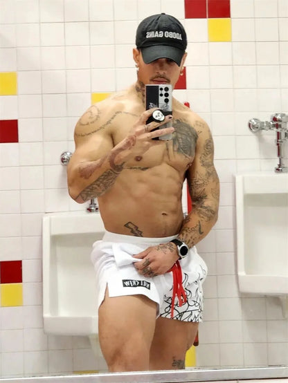 Quick Dry Running Sport Shorts Men Summer Gym Fitness Bodybuilding Breathable