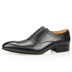 Luxury Men Leather Shoes Top Layer Cowhide Pointed Toe