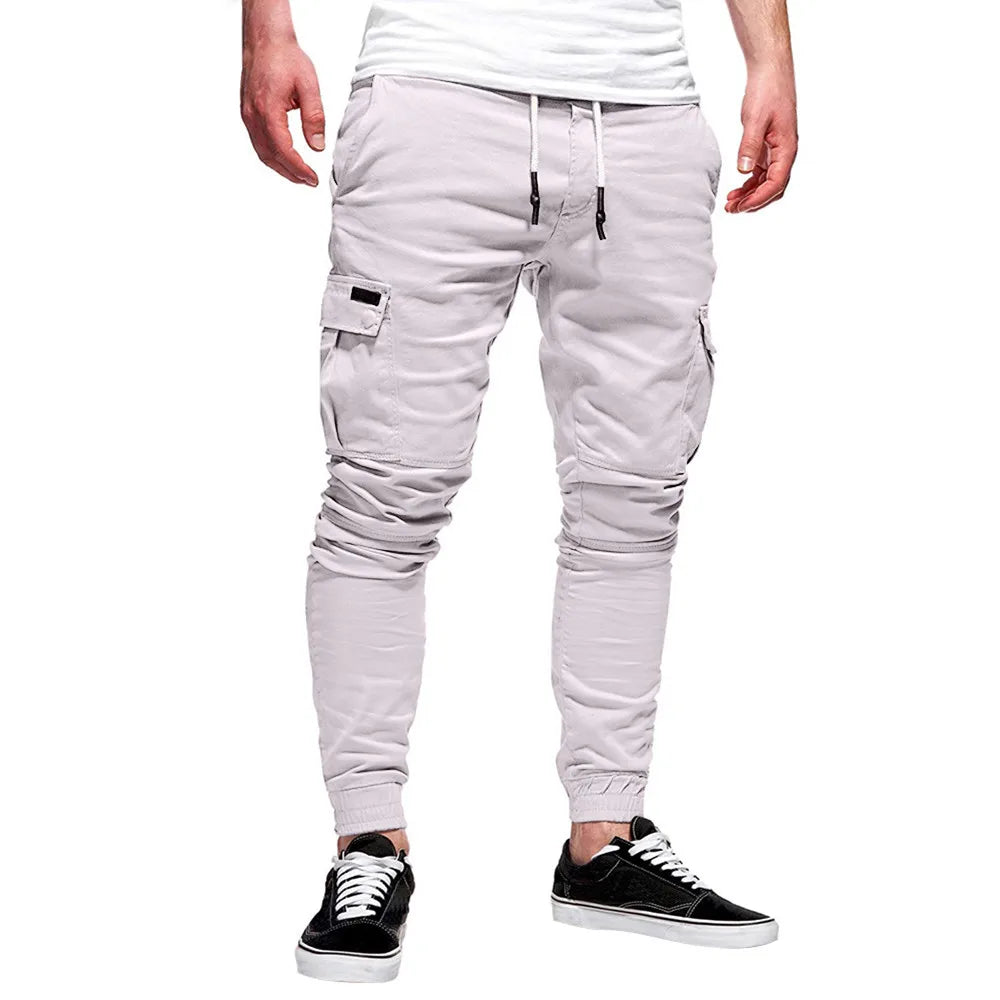 Casual Men Pants Fashion Big Pocket Hip Hop Harem Pants Outwear Sweatpants