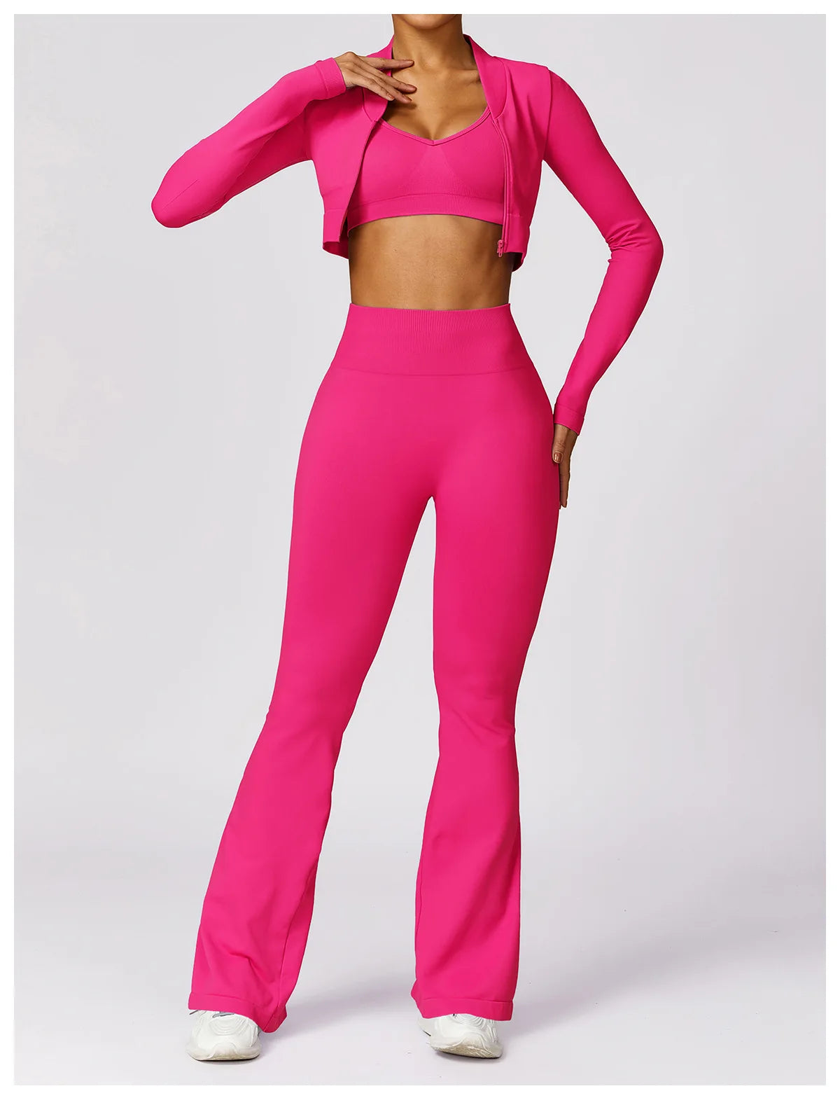 Seamless Flared Leggings Scrunch Sports Leggings Women Gym Yoga Flared Pants
