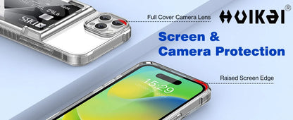 Case For iPhone 17 Pro Max 17 Air 16 Pro Max 15 Pro 15 14 Wallet Card Holder Slide Slot Slim Hard PC Heavy Duty Protective Cover