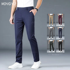 Brand Clothing Spring Summer Straight Suit Pants Men Business Fashion