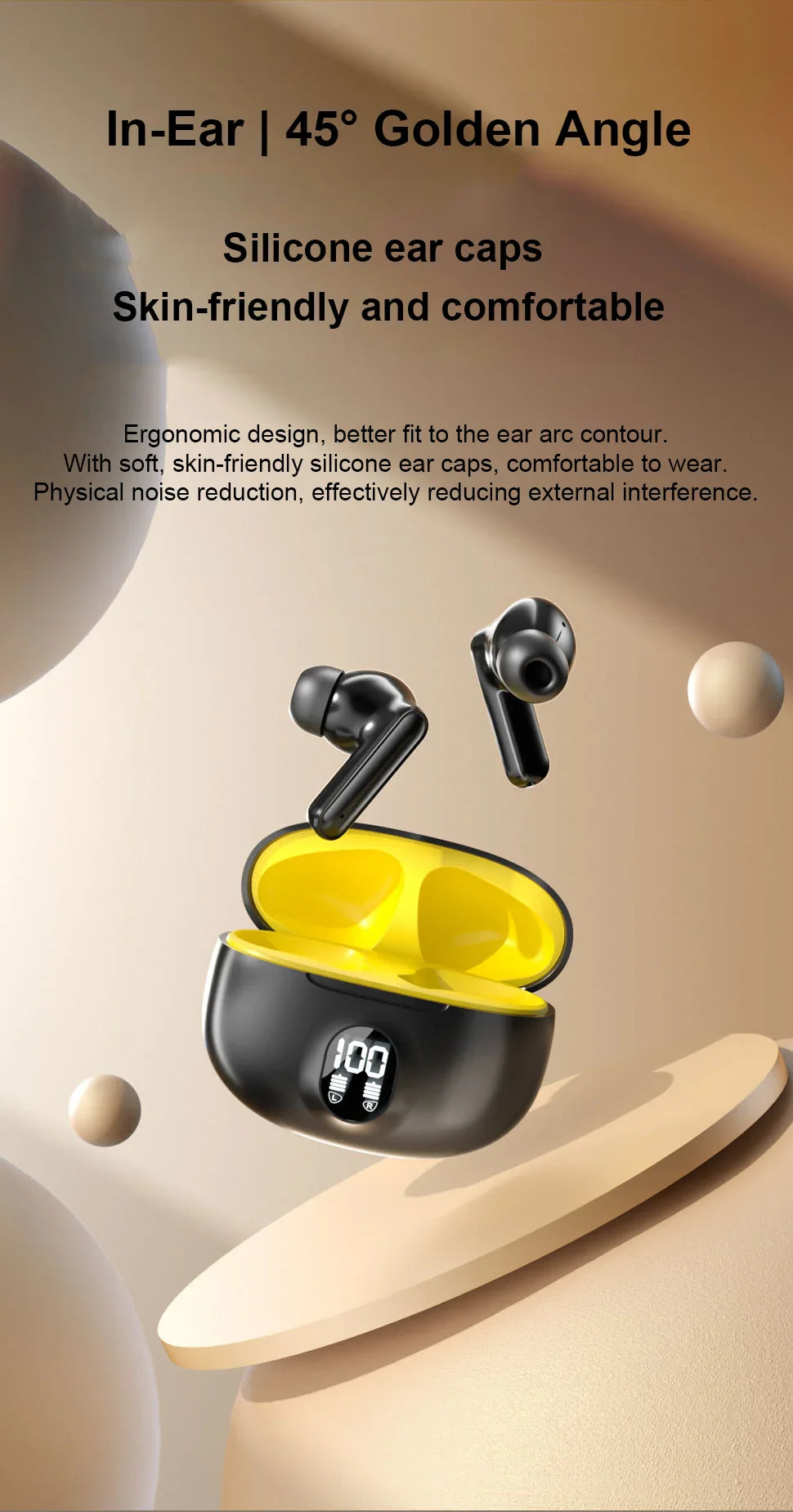 Bluetooth Earphones Wireless Headphone ENC-Calling Noise Cancelling Headset HiFi Stereo Handsfree Earphone HS510 Pro For Xiaomi