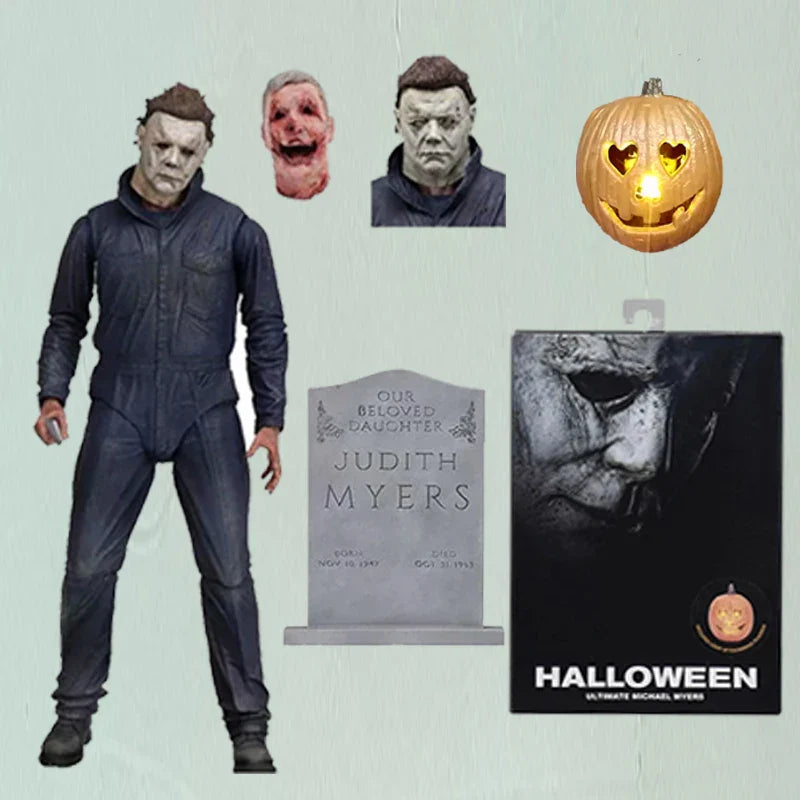 NECA Michael Myers Figure With LED Pumpkin Halloween Ultimate  Action Figure Toy Doll Decor Christmas Gift Halloween Horror Toy