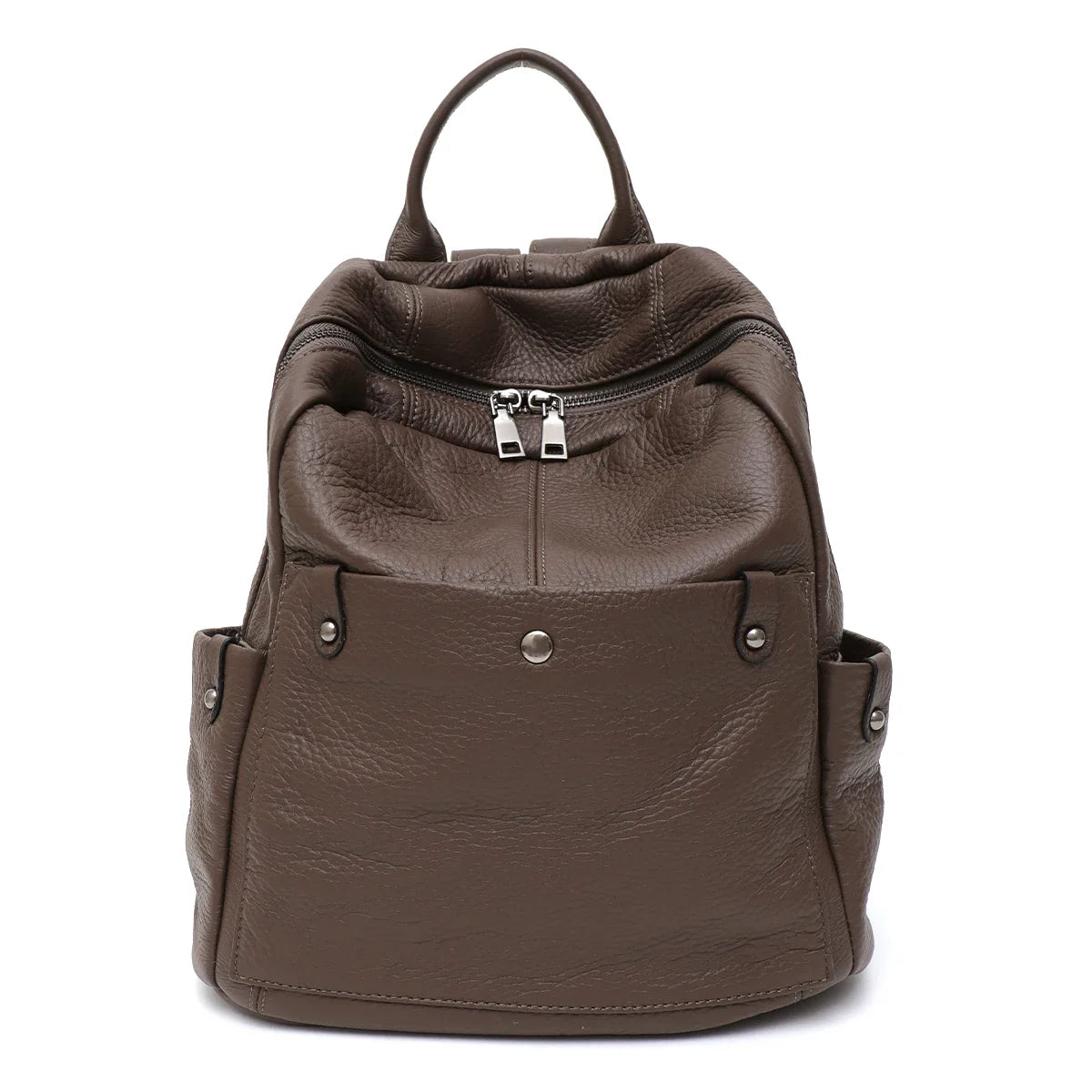 Soft Genuine Cowhide Daily Backpack Women Men Spacious Multi Pockets Fashion Casual Versatile Knapsack Travel Business College