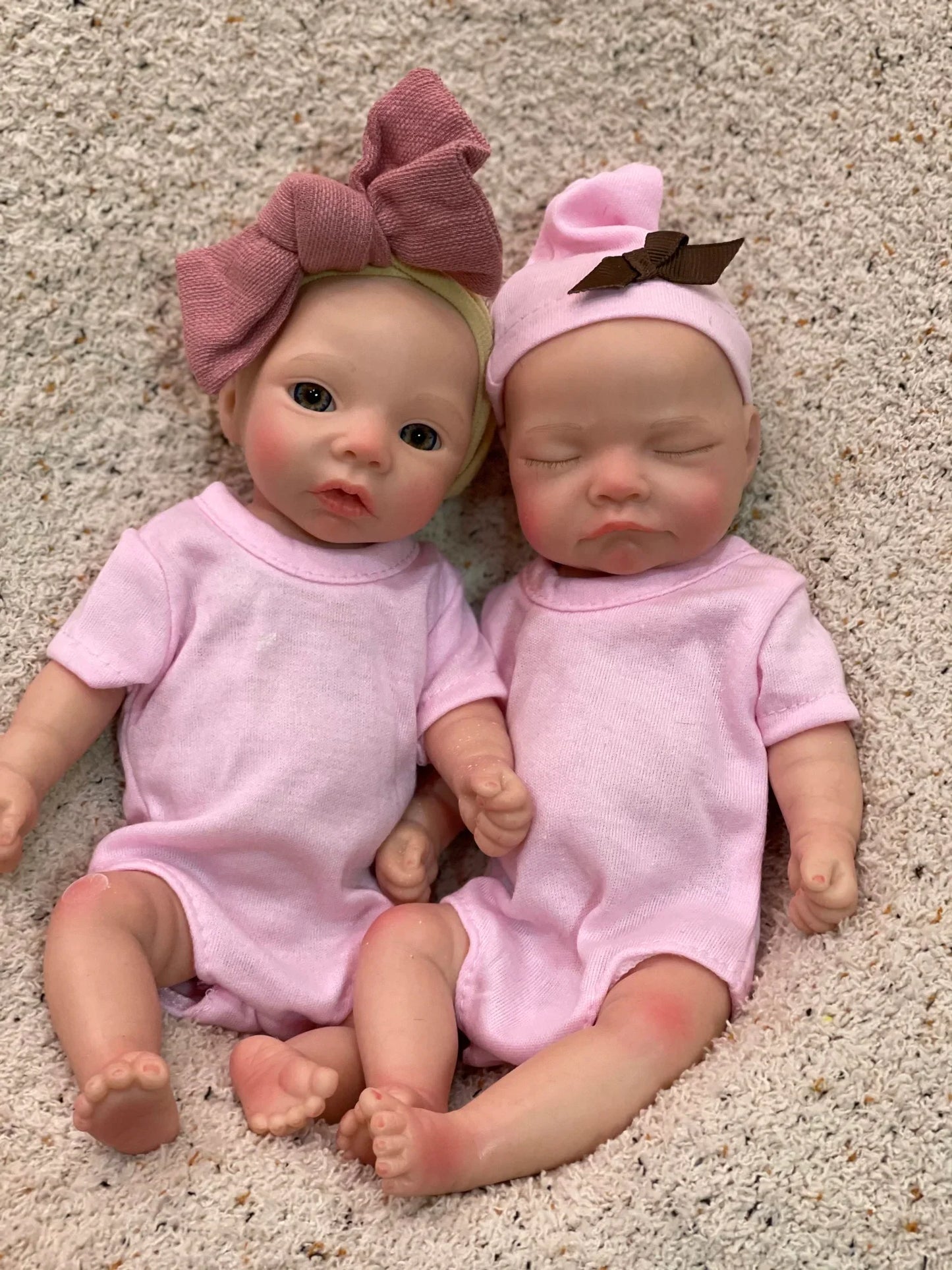 8styles/26cm Open and Close Eyes Cute Soft Full Body Solid Silicone Girl 3D Painted Skin Lifelike Real Corpo De Silicone Doll