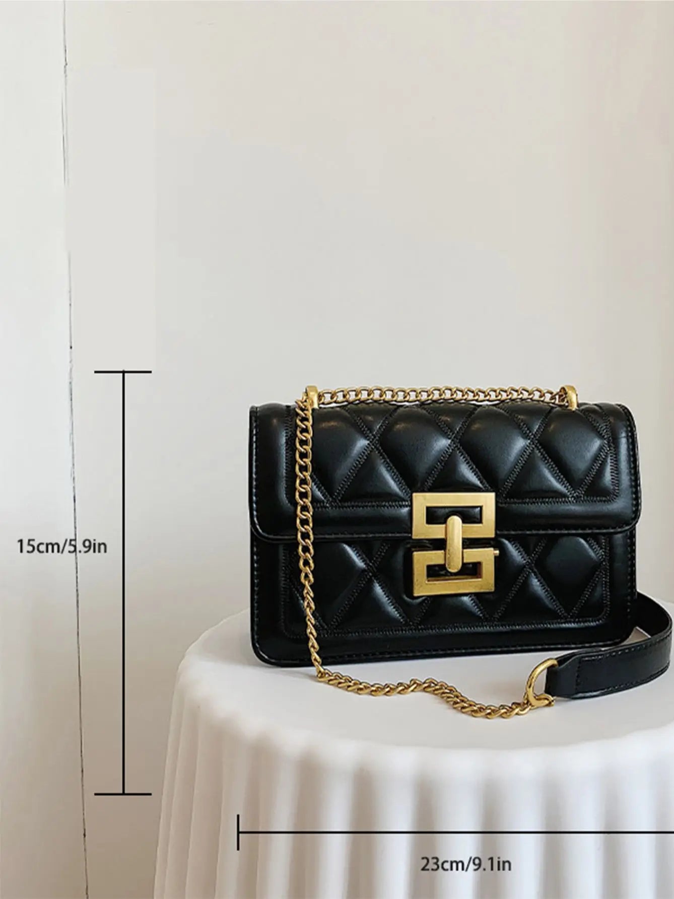 High Sense Fashion Rhombus Chain Shoulder Bag With Small Square Bag Fashion