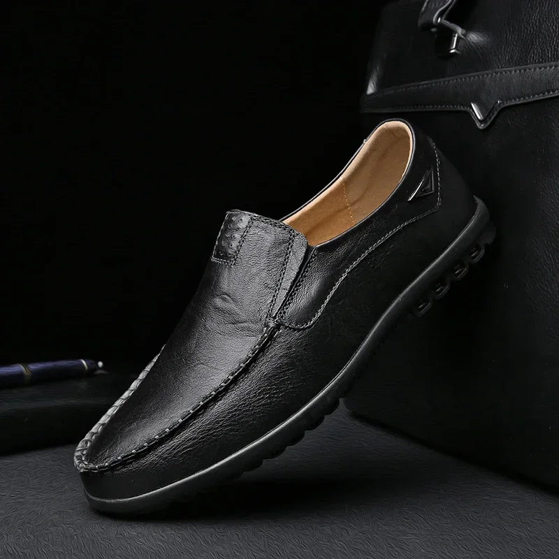 Men Dress Shoes Natural Leather Men's Brand Shoes Sale Formal Shoe Men's Cowhide Italian Genuine Leather Loafers Footwear Casual