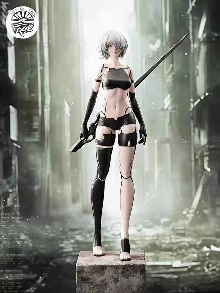 Nier Automata Anime Peripherals Otaku Collectibles A2 Battle Damaged Ver 2b Statues 50cm Garage Kits Replica Version Collectbles