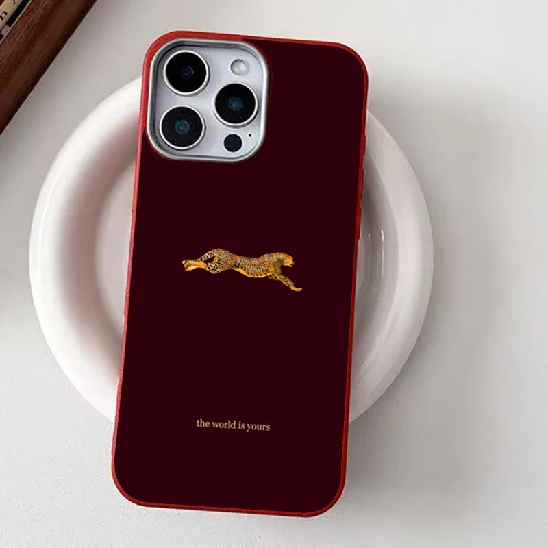 Fashion Leopard Litchi texture Case For iPhone 17 16 11 13 12 14 15 Pro Max XS X XR 7 8 Plus 16E 16 17 Pro Business Style Cover