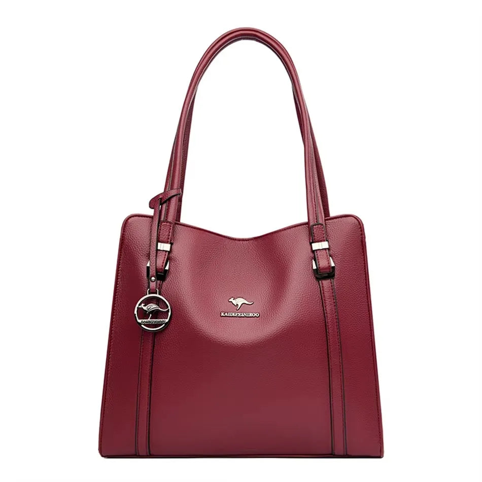 Brand Leather 3 Layers Alligator Crossbody Bag for Women Female Shoulder