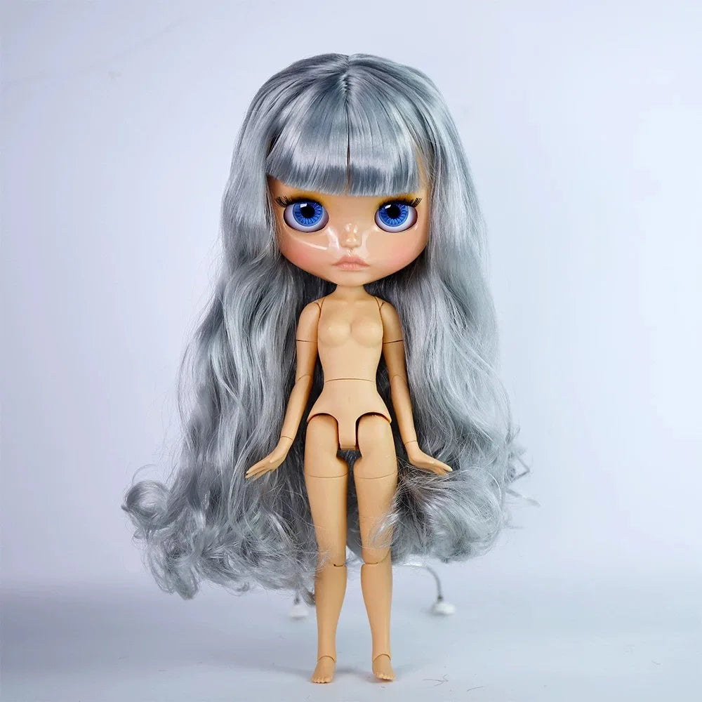 ICY DBS Blyth Doll Tan Skin Matte Face Glossy Face Pouting Lips 30CM BJD 19 Joints Body Doll DIY Make Up Costume Doll Gift Toy