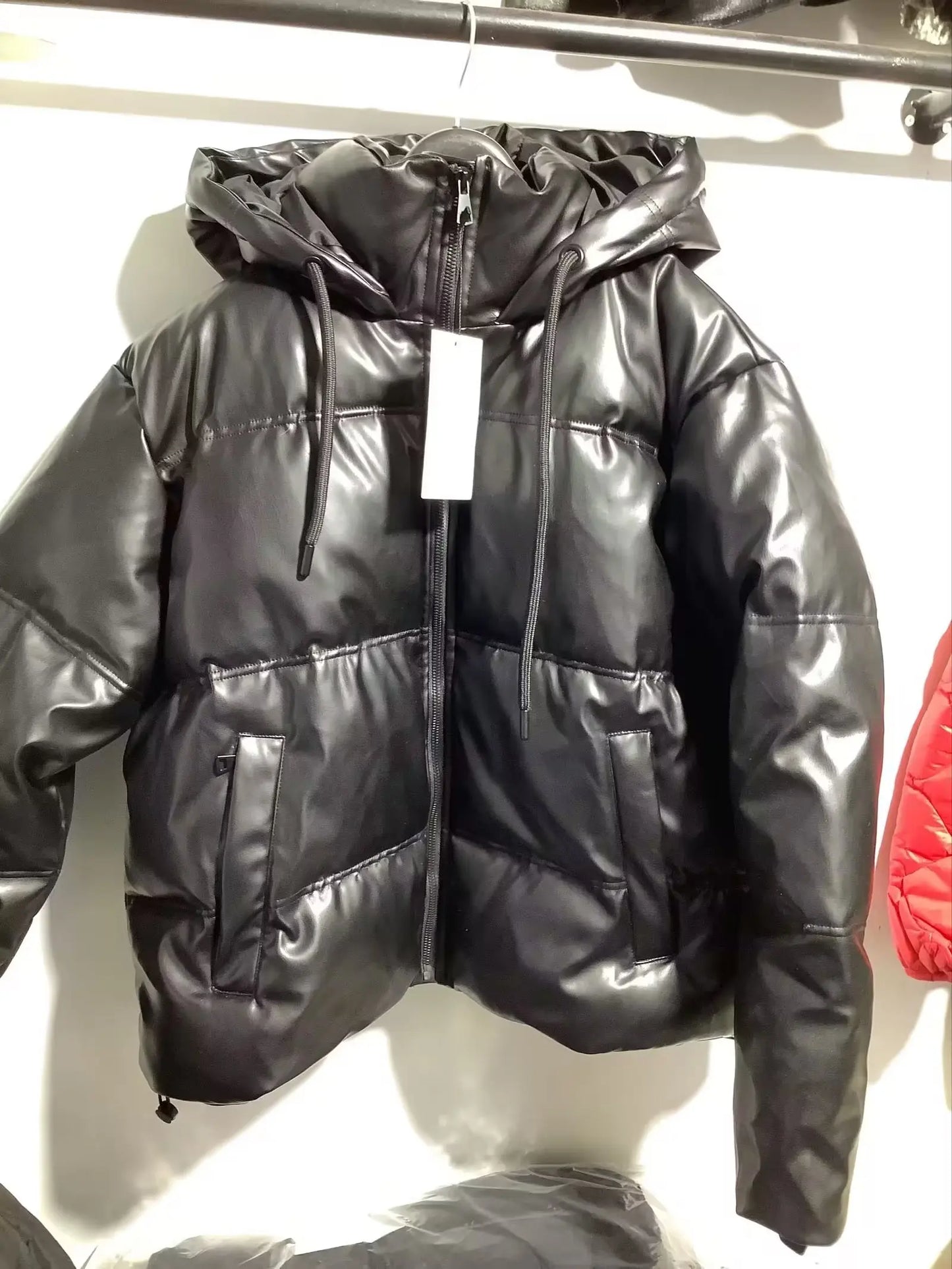 Winter Women's Cold Coat Winter Jackets for Women Warm Leather PU Parkas