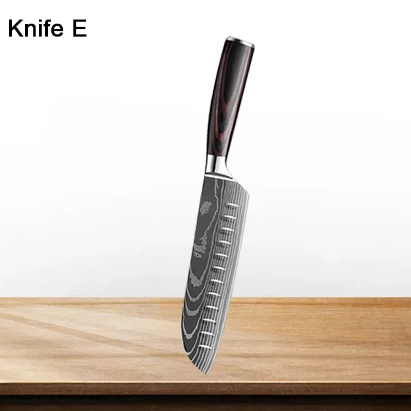 Kitchen Knife Set Japanese Cooking Knives Set Chef Knife Sharp High Carbon