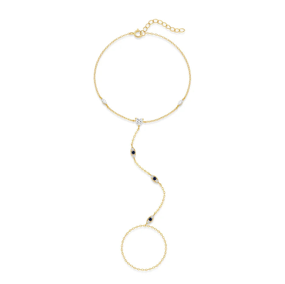 CANNER Minimalism Octagonal Star Finger Bracelet For Women 925 Sterling Silver Ins Flower Multi-layer Bracelet Fine Jewelry