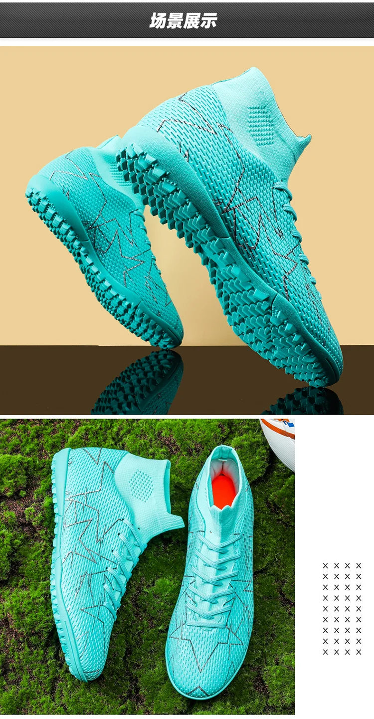 Outdoor Men Breathable Soccer Shoes Cleats Training Football Boots Match Sneakers